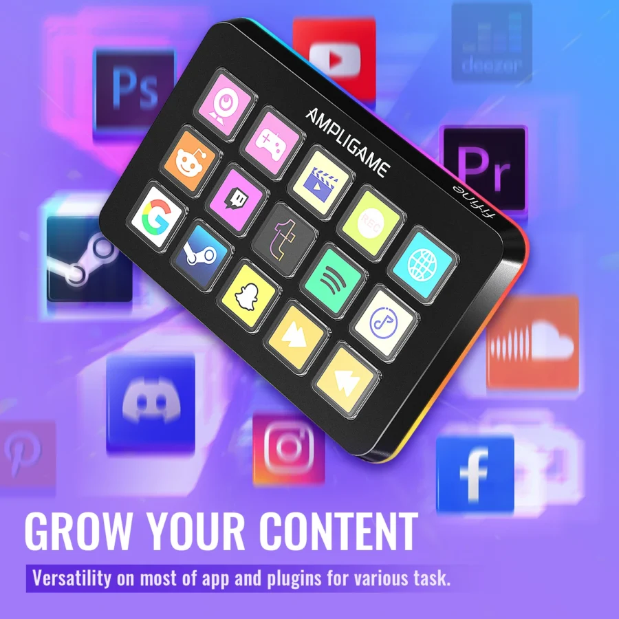 FIFINE D6 Mini Keyboard with 15 Customizable Macro Buttons, Trigger Actions via App， Custom Macros for OBS/Twitch/YouTube/VK - Image 4