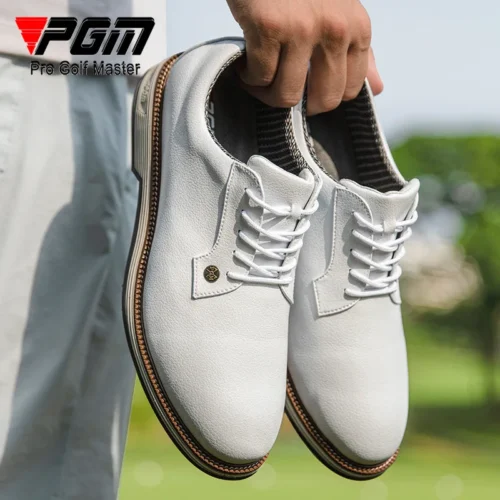 Alternative view of PGM Men's Golf Shoes with Anti Slip Studs, High Elasticity Cushioning, and Waterproof Block Sneakers XZ393