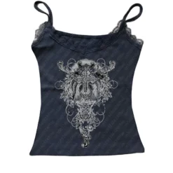 Alternative view of Vintage Short Sleeve Graphic Tee with Y2K Aesthetic for Women