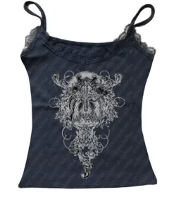 Alternative view of Y2k Aesthetic pattern Vintage Basic Tees Ladies Clothes Retro Graphic Top Short Sleeve Casual T Shirt for Women Millennium style