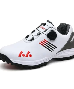 Alternative view of Zapatos De Golf Profesionales Para Hombre, Zapatillas Con Picos De Golf Resistentes Al Agua, Color Blanco y Negro, Entrenadores