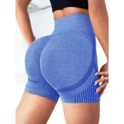 High Waist Yoga Shorts with Lift Butt Design for Women's Fitness and Gym Activities