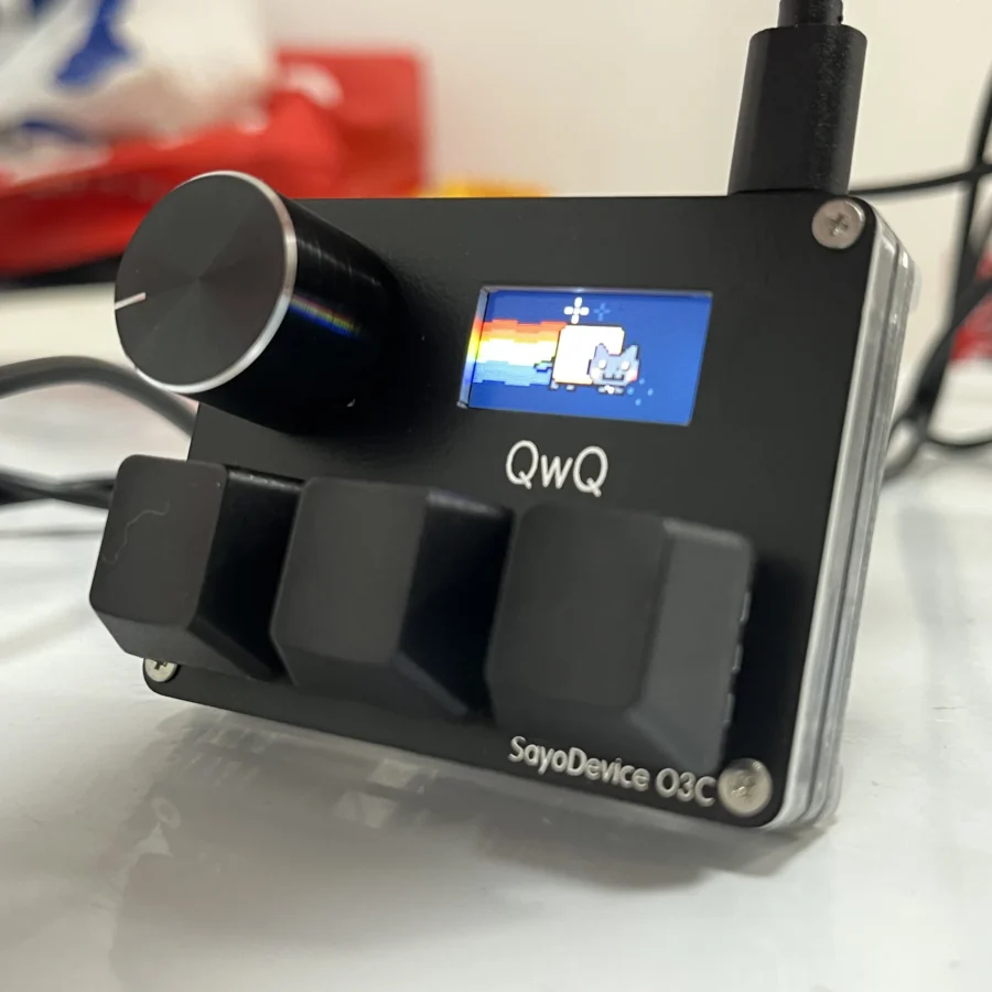 O3C SayoDevice OSU O3C Rapid Trigger Hall Switches Magnetic Pink Switches Keyboard With Knob Screen Copy Paste Shotcut - Image 2