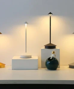 Alternative view of Rechargeable Table LED Lamp Touch Sensor Night Desk Lamp for Restaurant Hotel Bar Bedroom 3 Color Temperatures Stepless Dimming