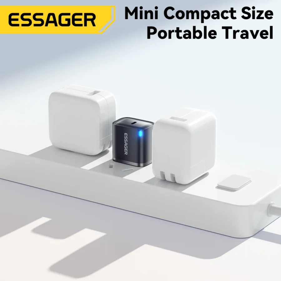 Essager Mini 30W Fast Type C Charger - PD & QC3.0 Compatible with iPhone, Samsung, and Xiaomi - Image 2