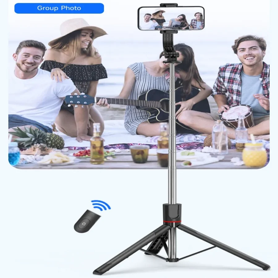 Roreta 1.7M Selfie Stick Wireless Tripod Stand with Bluetooth Remote Extendable Tripod for Mobile Phone Tlktok Live Streaming - Image 3