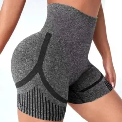 Alternative view of High Waist Yoga Shorts for Women - Fitness and Running Short Pants for Gym Workouts