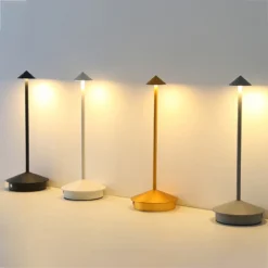 Rechargeable LED Table Lamp with Touch Sensor and Stepless Dimming for Home and Commercial Use