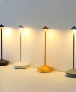 Rechargeable Table LED Lamp Touch Sensor Night Desk Lamp for Restaurant Hotel Bar Bedroom 3 Color Temperatures Stepless Dimming