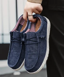 Alternative view of Men's Slip-On Canvas Loafers - Comfortable Non-Slip Summer Sneakers