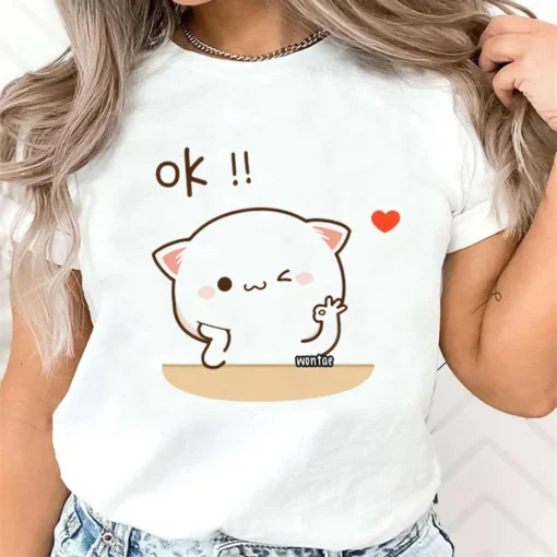 Psychedelic Gothic T-Shirt with Comfortable Fit for Women and Teens in Y2K Hip Hop Style - Image 3