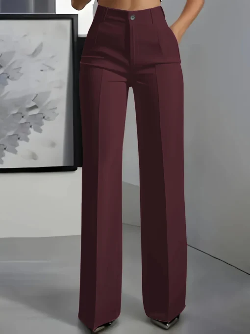 High-waisted draped straight-cut suit pants for women in European and American styles - Image 6