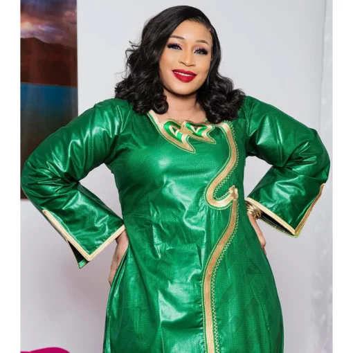 Plus Size Women's Embroidered Elegant Dress for Parties - Image 6