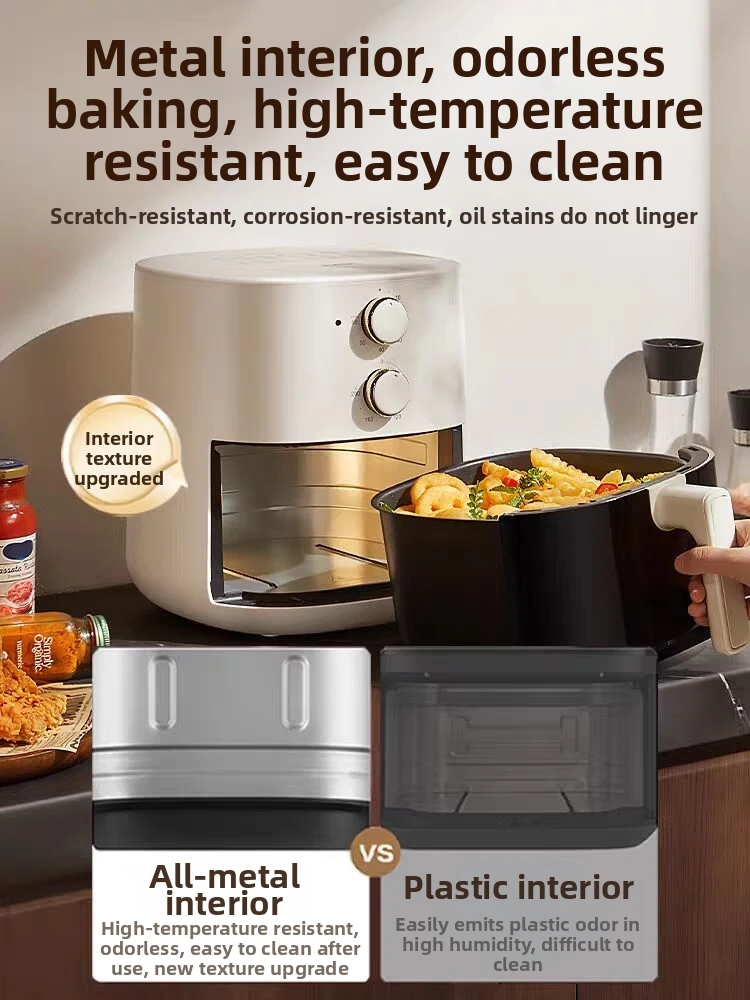 5.3L Air Fryer with Touch Screen and Window Design | 12 Preset Options | Easy to Clean - Image 4