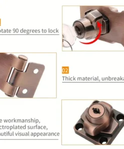 Alternative view of Heavy Duty Locking Hasp with Keys - Secure Storage for Cabinets, Sheds, and Garages