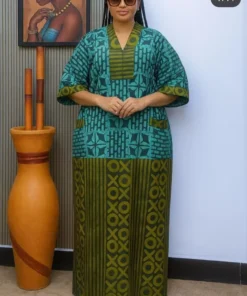 Alternative view of Plus Size African Dashiki Gown for Women - Traditional Ankara Maxi Dress