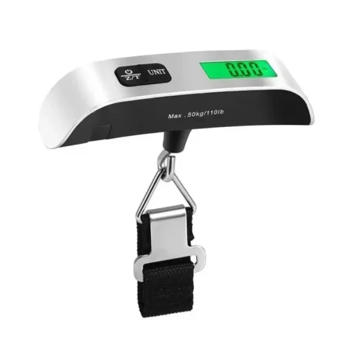 Portable Handheld Digital Travel Luggage Scale - .110lb/50kg with LCD Display, Mini Pocket-Size Electronic Weighing Tool