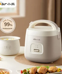 Bear 1.6L Mini Rice Cooker – Portable Electric Cooker with Non-Stick Liner for 1-3 People
