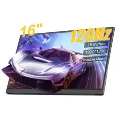 Alternative view of 16-Inch Portable Gaming Monitor - 144Hz Touchscreen, 100% sRGB, Type-C & Mini HDMI Inputs for PS, Steam Deck, Switch, PC, Mac