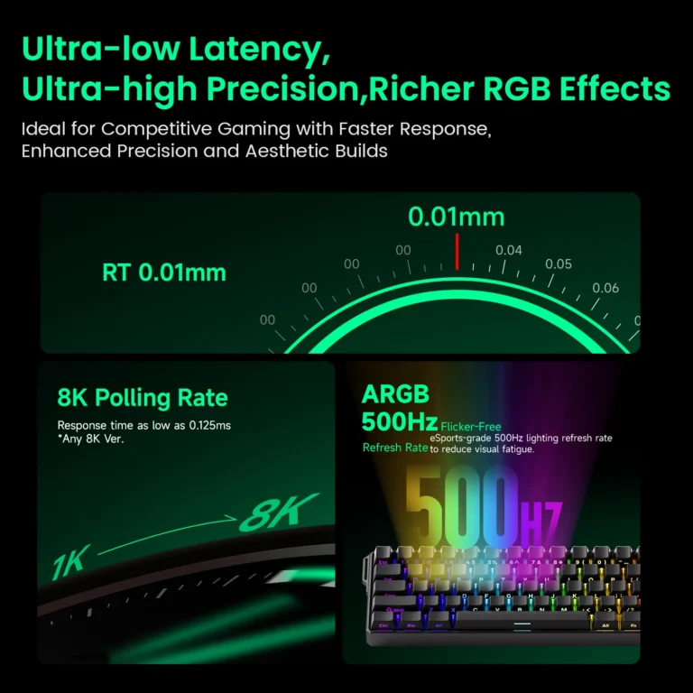 Akko MonsGeek FUN60 Mechanical Keyboard Magnetic Switch 60% Gaming Keyboards Rapid Trigger 0.01mm 8K ARGB HE/TMR Custom Keyboard - Image 4