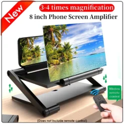 Alternative view of 8-Inch Curved Phone Screen Amplifier with 3-4x Magnification for 4.0-6.0 Inch Phones