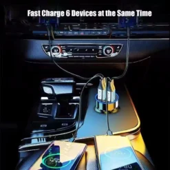 Alternative view of 350W USB Car Charger with PD and QC3.0 for iPhone, Samsung, Huawei, and Xiaomi Devices