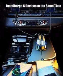 Alternative view of 350W USB Car Charger with PD and QC3.0 for iPhone, Samsung, Huawei, and Xiaomi