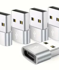 5PCS OTG USB to USB C Adapters Durable Metallic Build Universal Compatibility Including iPhone iPad Samsung S23 IWatch AirPods
