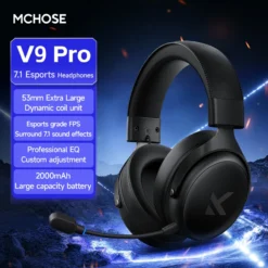 MCHOSE V9 Pro Wireless Gaming Headset with Microphone - Over-Ear Bluetooth Headphones for PC Gamers