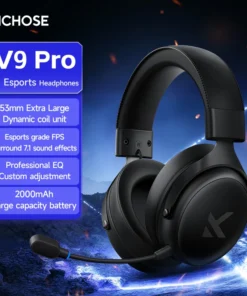 MCHOSE V9 Pro Wireless Gaming Headset with Microphone - Over-Ear Bluetooth Headphones for PC