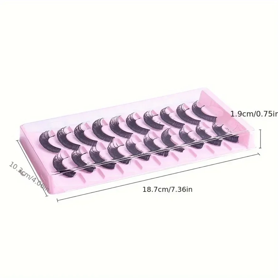 10 Pairs Russian Strip Lashes DD Curl Lashes 3D Eyelashes Reusable Fluffy False Lashes Russian Extensions - Image 4