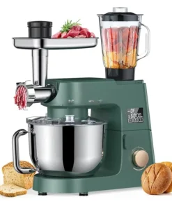 Custom Home 5L Electric Food Mixer with Stainless Steel Bowl and Dough Hook