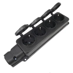 Outdoor Waterproof Power Strip with Cover, IP54 Rating, for Travel in Germany and Russia