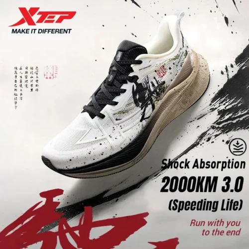 Xtep Men's Running Shoes 2000km 3.0 2025 Spring Lightweight Cushioned Wear-Resistant Training Jogging Sneakers 875119110032