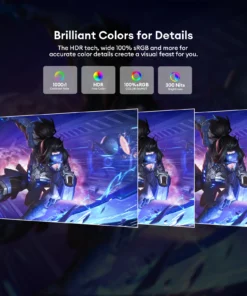 Alternative view of ZEUSLAP 15.6" FHD Portable Monitor - 100% sRGB, 300 Nits, Ultra-Thin Design for Gaming and Laptops