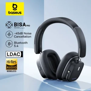 Over-Ear Bluetooth Headphones with 45dB Noise Cancellation and 3D Spatial Audio