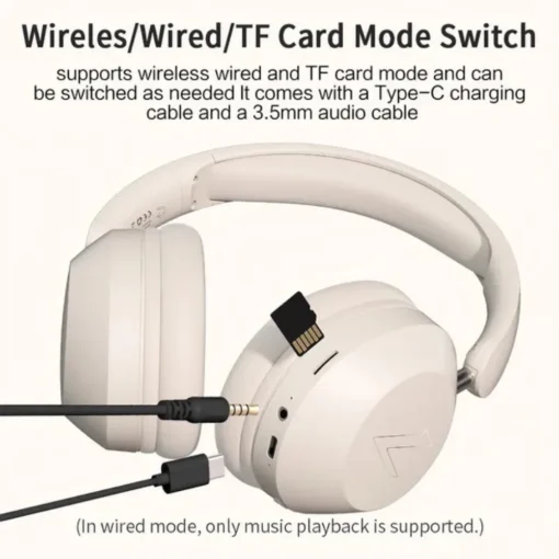 Wireless Bluetooth Foldable Over-Ear Headphones - High Power Stereo Sound for Sports Enthusiasts - Image 2