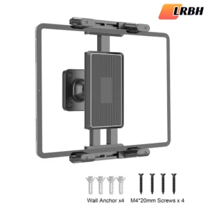 Tablet Wall Mount with 360° Rotation and Sturdy Base for 4.7-15 Inch Devices