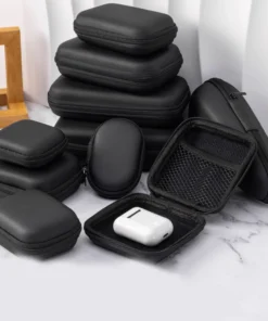 Portable Mini 3C Hard Shell Digital Gadgets Storage Bag Artificial Leather Earphone Charger Case Data Cable U Disk Organizer