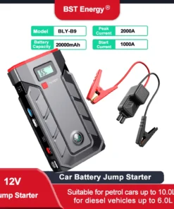 20000mah 18000mAh 16000mAh 132000mAh 12000mAh 10400mAh Portable Jump Starter 12V High-power Automobile Emergency Starting Power