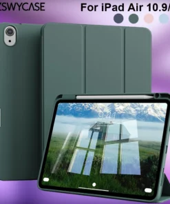 Case for iPad Air 11-Inch M3/M2 (2025/2024), iPad Air 5/4 (2022/2020 5th/4th Generation 10.9-Inch), with Pencil Holder Cover
