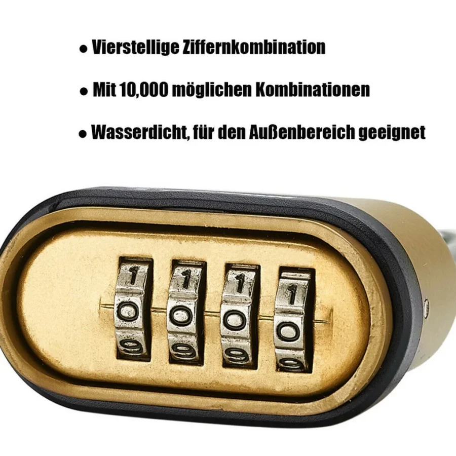 Brass Combination Padlock – Weatherproof, Anti-Rust, Anti-Theft - Image 5