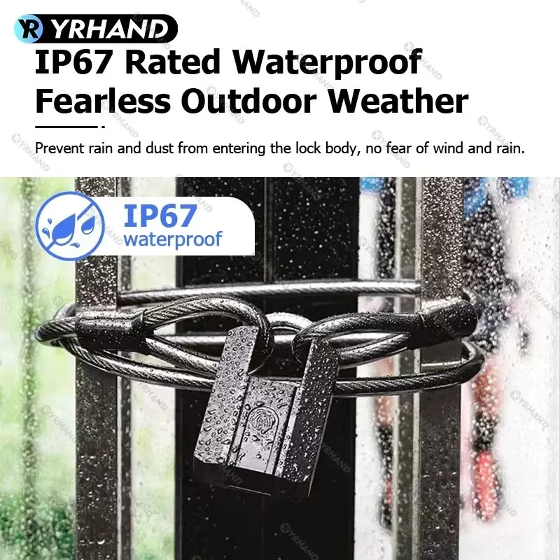 TTLock Mini Smart Padlock - IP67 Bluetooth Fingerprint Lock for Bags and Google Home Integration - Image 6