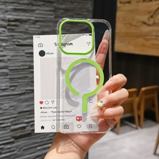 Hard PC Transparent Magnetic Back Cover Case for OnePlus 15 with Wireless Charging Capability - Image 3