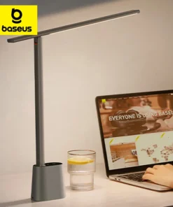 Baseus LED Desk Lamp Eye Protection Study Dimmable Office Light Foldable Table Lamp Smart Adaptive Brightness Bedside Read Lamp