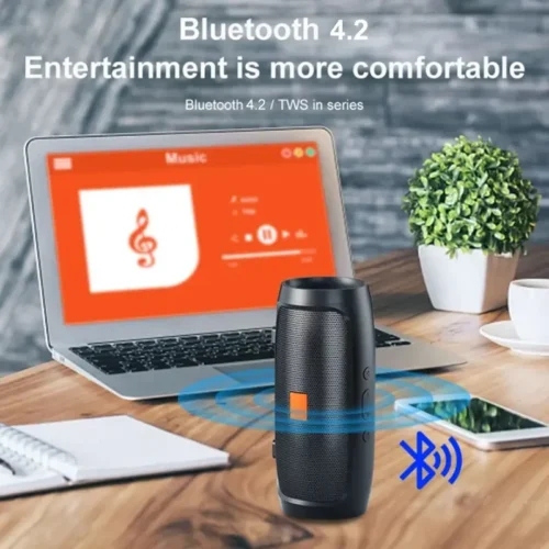 Alternative view of TF Bluetooth Portable Stereo Speaker with FM Radio and Subwoofer