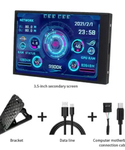AIDA64 3.5 Inch USB-C Mini Computer Monitor - IPS LCD Display