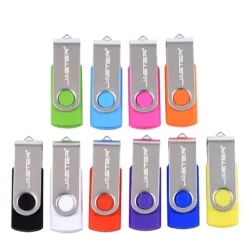JASTER 128GB USB 2.0 Flash Drive with Rotating Colorful Design for Portable Storage