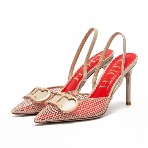 High Heels Sandals with Breathable Mesh and 9cm Heel Height for Women - Image 3