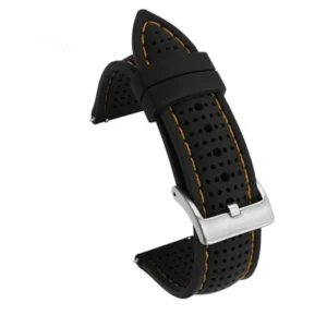 Soft Silicone Rubber Watch Strap - Waterproof and Breathable - 20mm, 22mm, 24mm Sizes for Men and Women